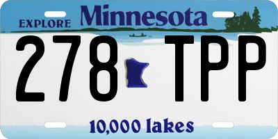 MN license plate 278TPP