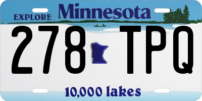 MN license plate 278TPQ