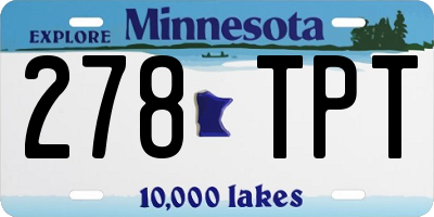 MN license plate 278TPT