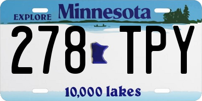 MN license plate 278TPY