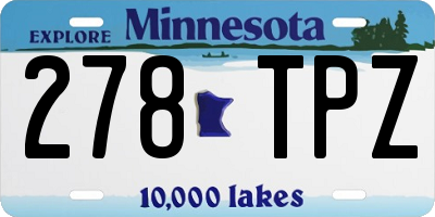 MN license plate 278TPZ