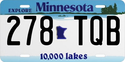 MN license plate 278TQB