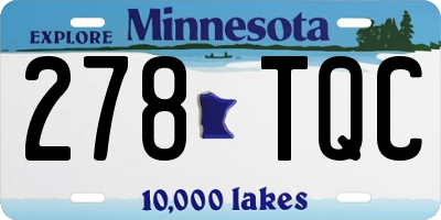 MN license plate 278TQC