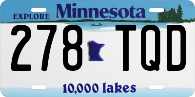 MN license plate 278TQD