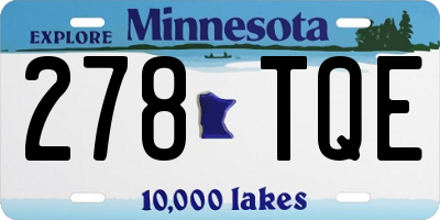 MN license plate 278TQE