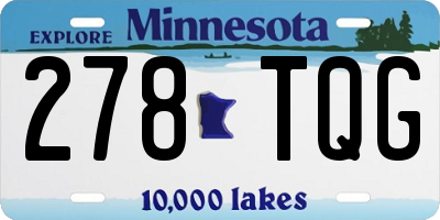 MN license plate 278TQG