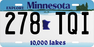 MN license plate 278TQI