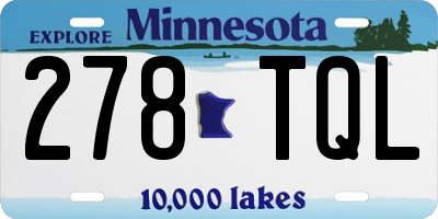MN license plate 278TQL