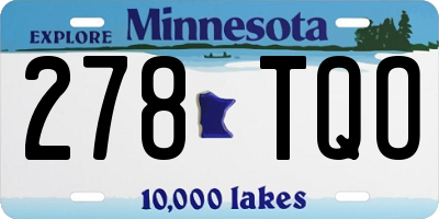 MN license plate 278TQO