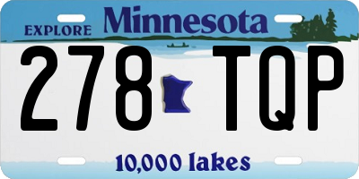 MN license plate 278TQP