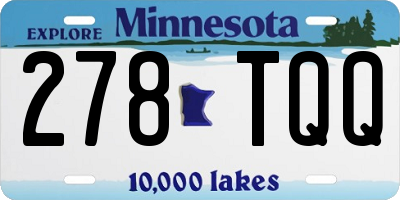 MN license plate 278TQQ
