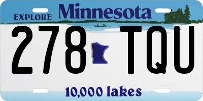 MN license plate 278TQU