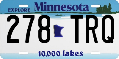 MN license plate 278TRQ