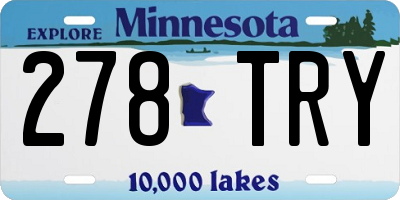 MN license plate 278TRY