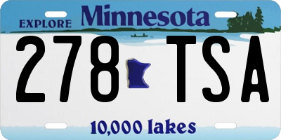 MN license plate 278TSA