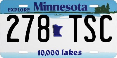 MN license plate 278TSC