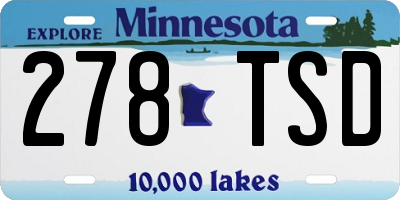 MN license plate 278TSD