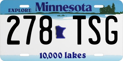 MN license plate 278TSG