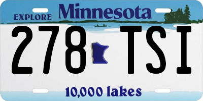 MN license plate 278TSI
