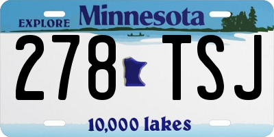 MN license plate 278TSJ