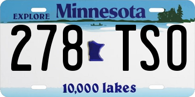 MN license plate 278TSO