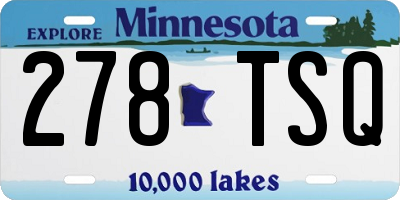MN license plate 278TSQ