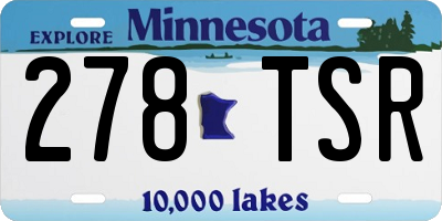 MN license plate 278TSR