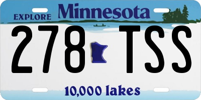 MN license plate 278TSS