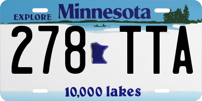 MN license plate 278TTA