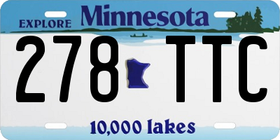 MN license plate 278TTC