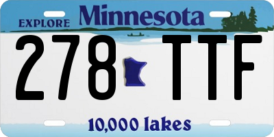 MN license plate 278TTF