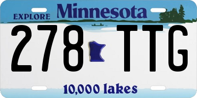 MN license plate 278TTG