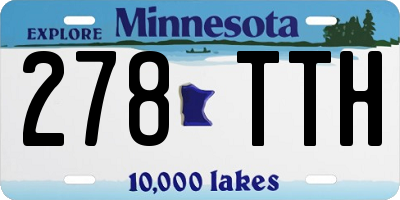 MN license plate 278TTH