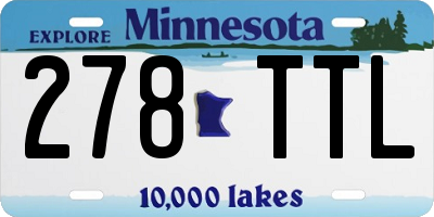 MN license plate 278TTL