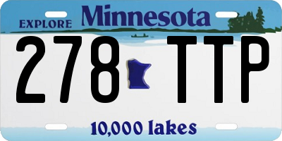 MN license plate 278TTP