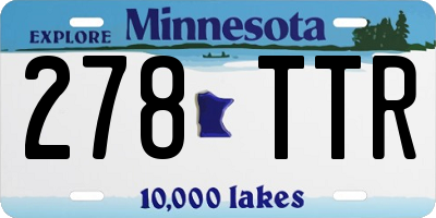 MN license plate 278TTR