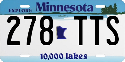 MN license plate 278TTS