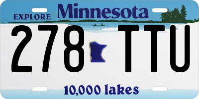 MN license plate 278TTU
