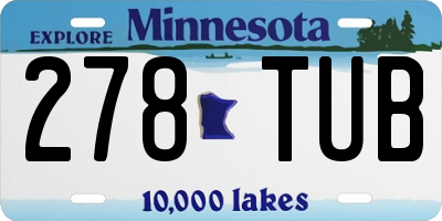 MN license plate 278TUB