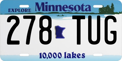 MN license plate 278TUG