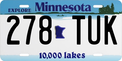 MN license plate 278TUK