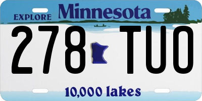 MN license plate 278TUO