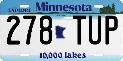MN license plate 278TUP
