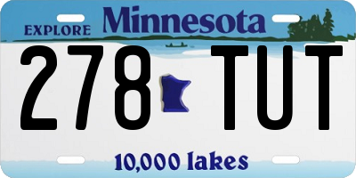 MN license plate 278TUT