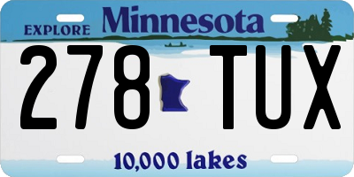 MN license plate 278TUX