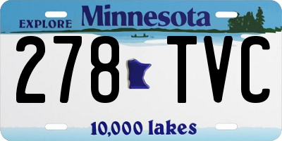 MN license plate 278TVC