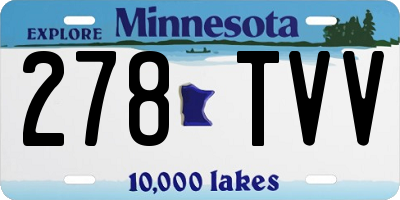 MN license plate 278TVV