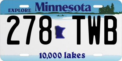 MN license plate 278TWB
