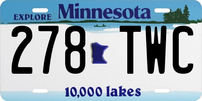 MN license plate 278TWC