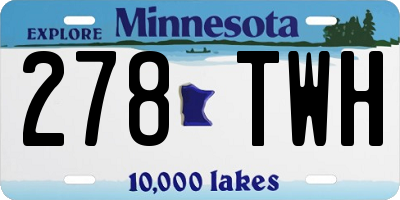 MN license plate 278TWH